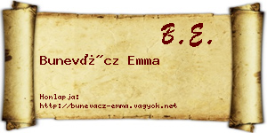 Bunevácz Emma névjegykártya